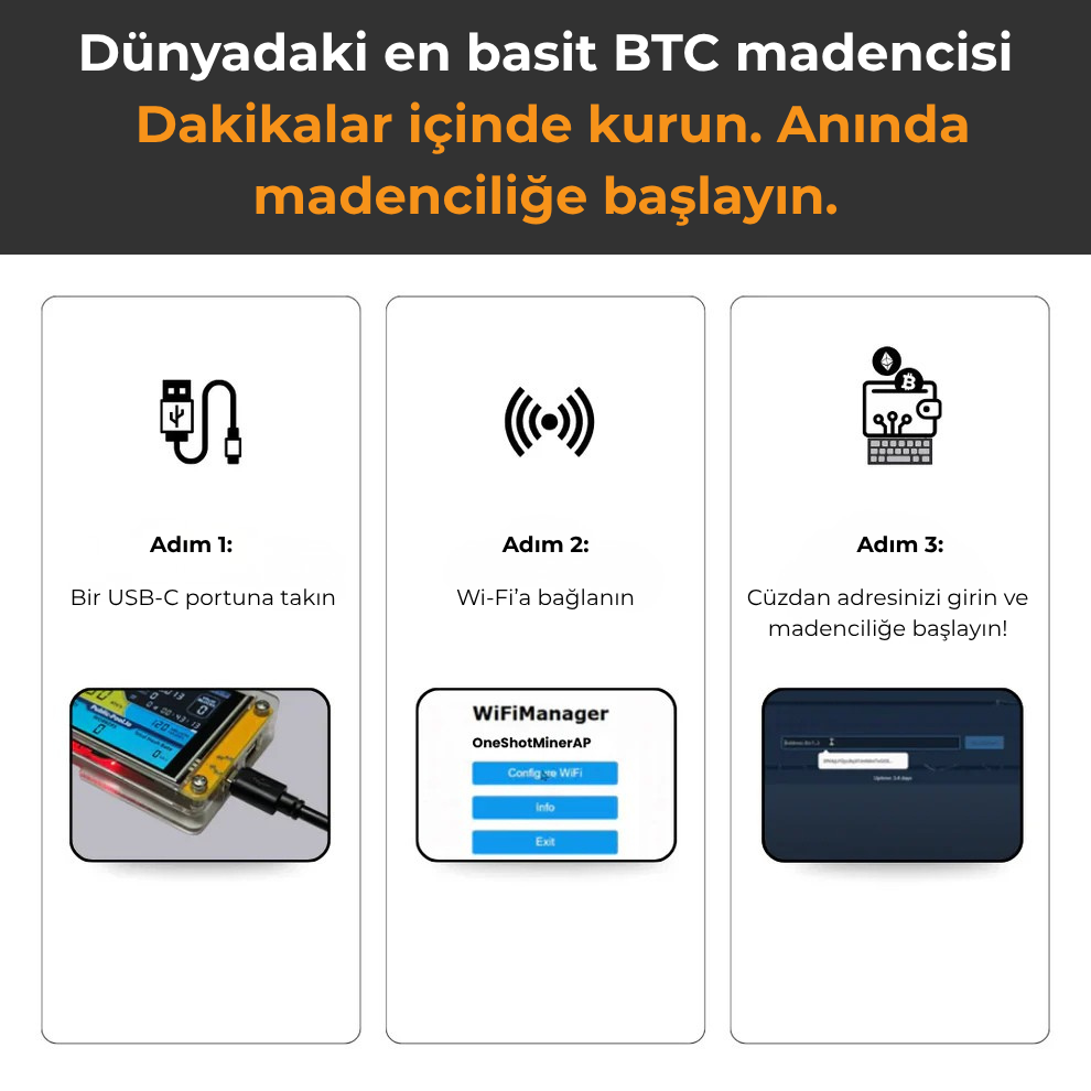 OneHitPro™ Mini Bitcoin Madenci